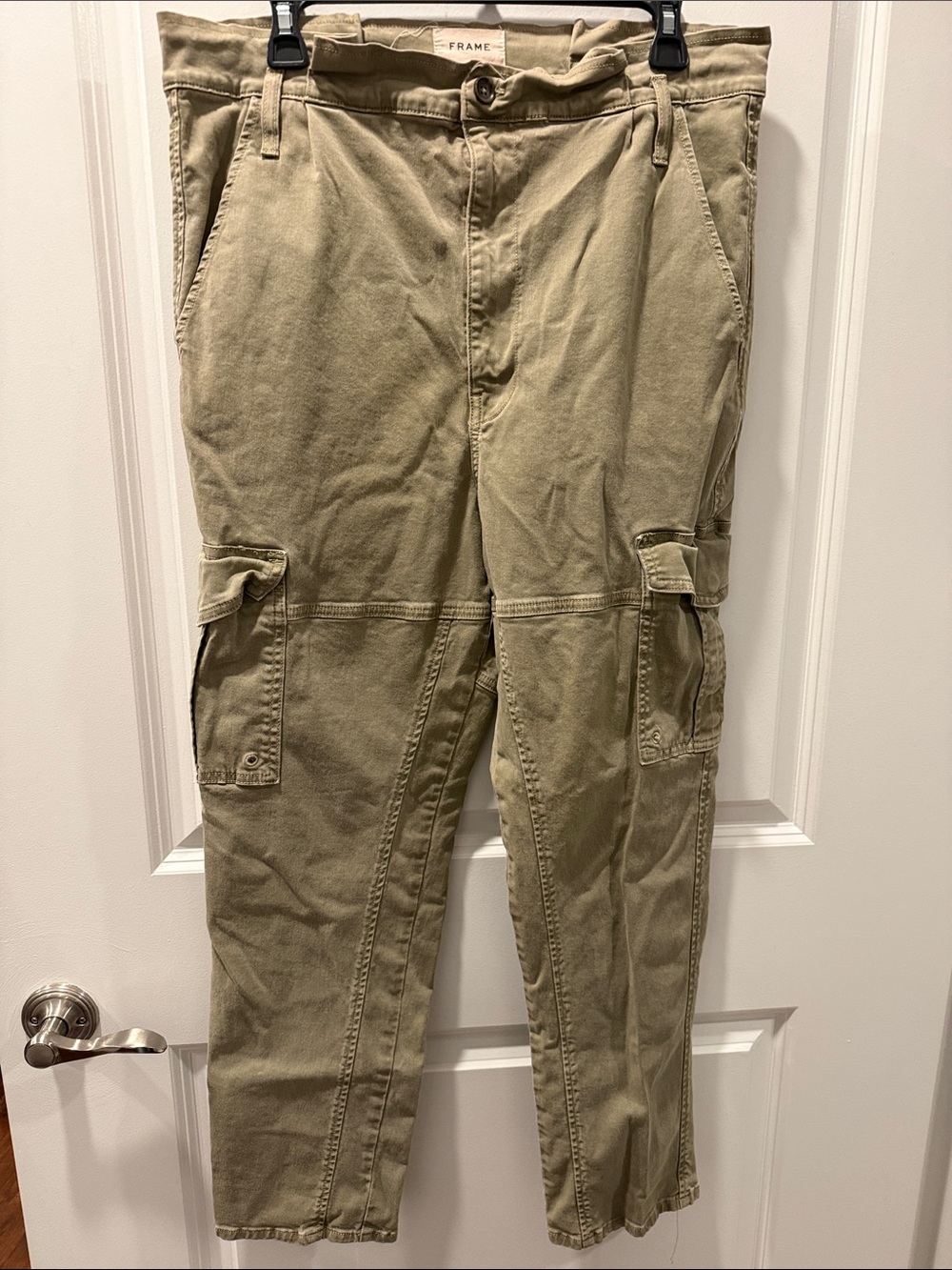 Frame Denim Olive-Tan Cargo Pants